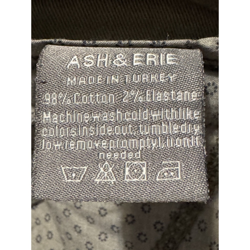 Ash & Erie Men Stretch Chino Pants 33x29 Olive Brown Casual - Picture 7 of 7